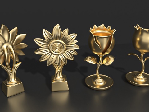  奖杯奖牌饰品摆件潮玩手办3d模型 