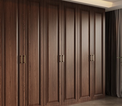 法式中古衣柜 复古衣柜su模型