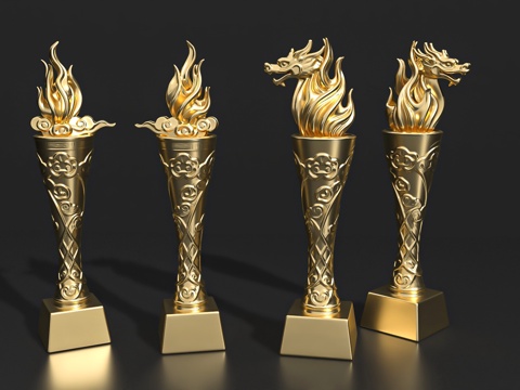  奖杯奖牌饰品摆件潮玩手办3d模型 