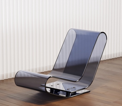  现代躺椅 亚克力躺椅3d模型 