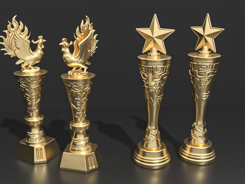  奖杯奖牌饰品摆件潮玩手办3d模型 