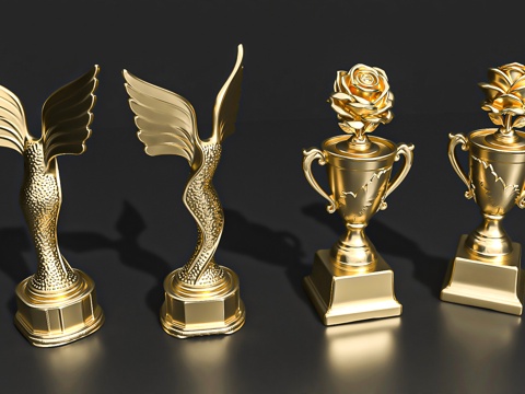  奖杯奖牌饰品摆件潮玩手办3d模型 