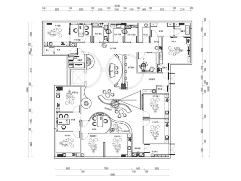 师大牙科口腔医院平面施工图cad施工图