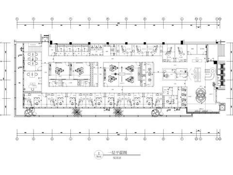 大型牙科口腔医院平面方案图cad施工图