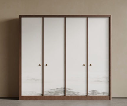 新中式衣柜su模型