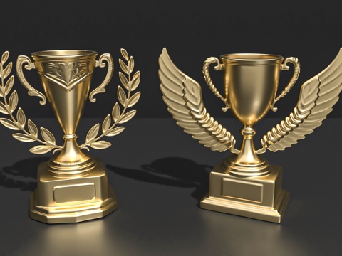  奖杯奖牌饰品摆件潮玩手办3d模型 