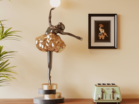 现代人形雕塑 女孩芭蕾雕塑su模型