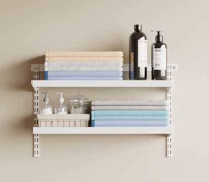 现代毛巾架 浴室架 金属置物架su模型