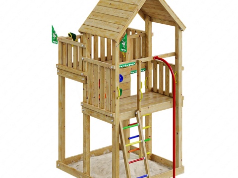  攀爬架滑滑梯3d模型 