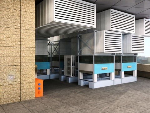  国家电网 设备 出风口 空调 出风口 铁架 工业设备3d模型 