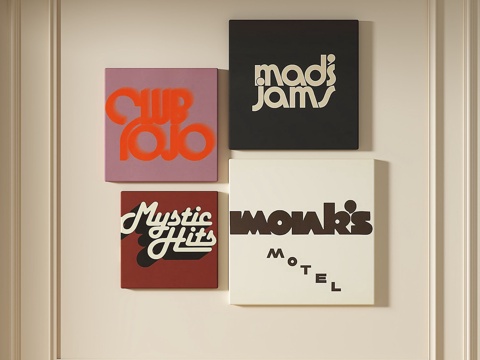  现代，简约，抽象，装饰画3d模型 