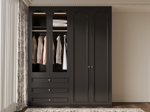 法式衣柜su模型