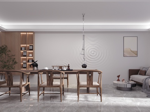  现代茶室 休息区 茶桌椅组合3D模型3d模型 