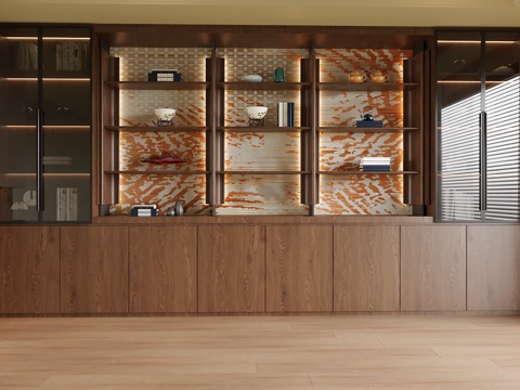 现代书柜su模型