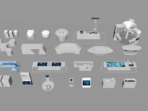 电脑 灯 电器 油烟机 电视 家具 冰箱 微波炉 燃气灶su模型