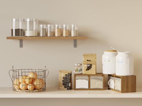 现代厨房器具 调味料su模型