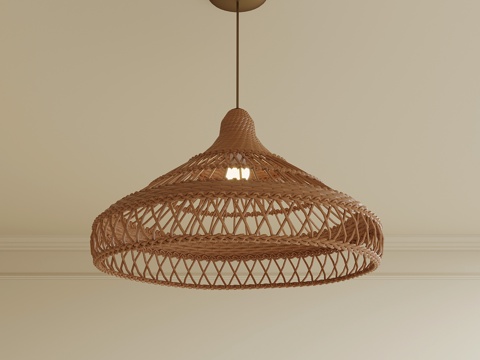 中古风吊灯 客厅吊灯su模型