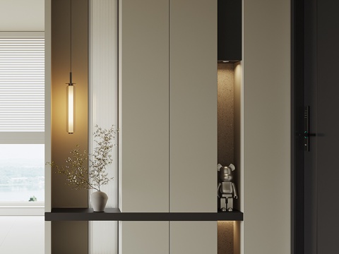 现代入户鞋柜su模型