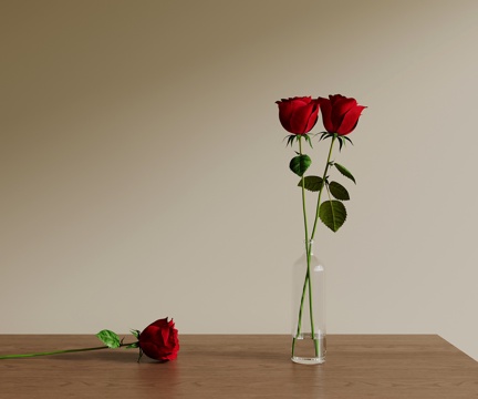 现代花瓶花艺 摆件su模型