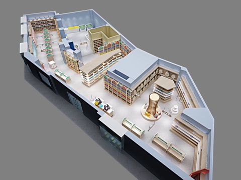 北欧母婴店 游泳馆3d模型