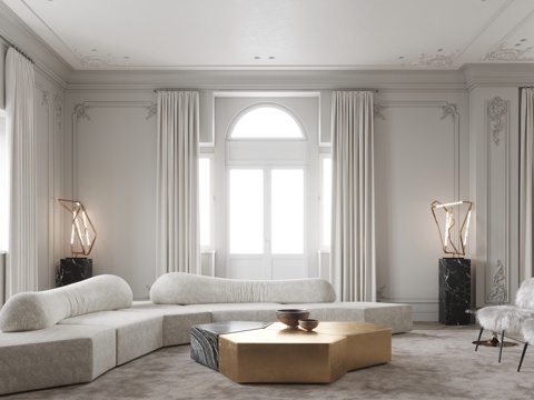  Baxter客厅 古典客厅 复古客厅 欧式客厅 简约客厅3d模型 