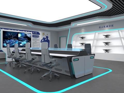  指挥中心3d模型 