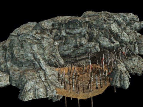  假山石头景观石3d模型 