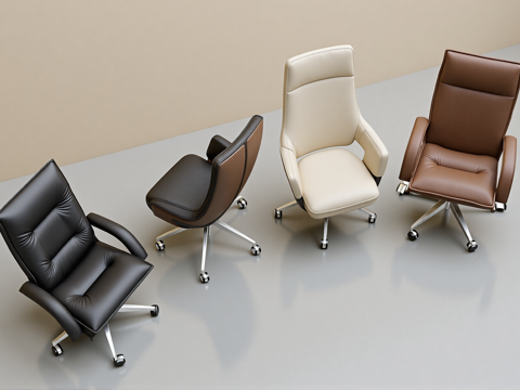 现代办公椅组合su模型