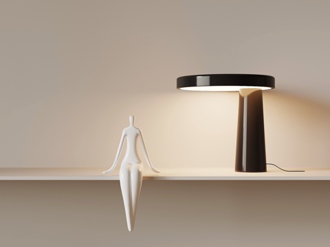 现代台灯su模型