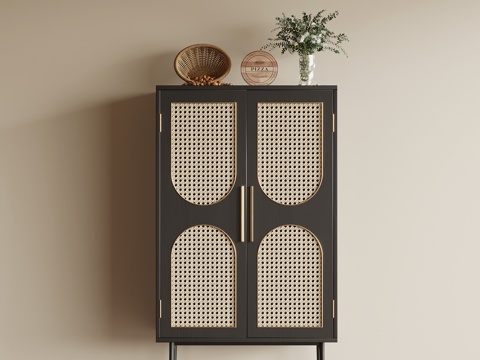 法式复古玄关柜 端景柜 边柜su模型