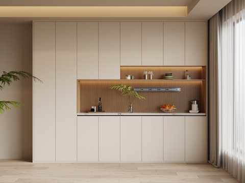  现代简约酒柜 餐边柜3d模型 