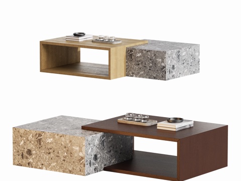 现代茶几方几su模型