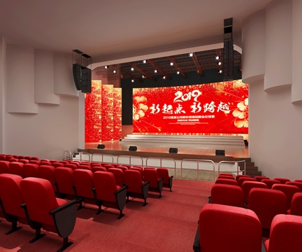  现代剧院影视厅3d模型 