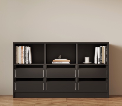 现代书柜 边柜 玄关柜su模型