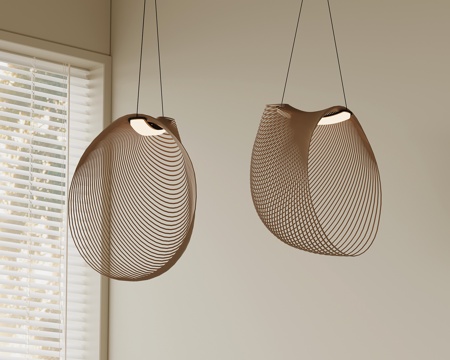 侘寂中古吊灯 镂空吊灯 餐厅吊灯su模型