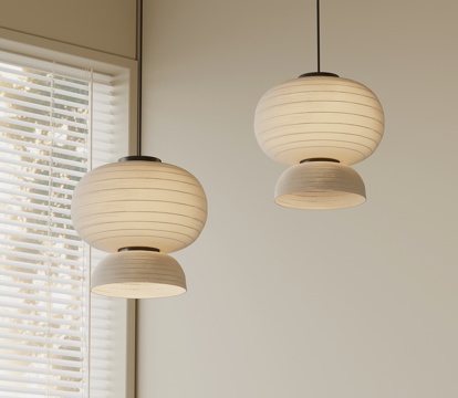 侘寂中古吊灯 餐厅吊灯su模型