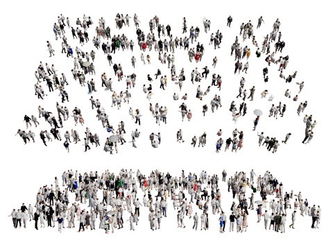  现代人物 男人 女人 人物组合3d模型 