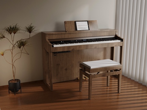 中古风钢琴 乐器su模型