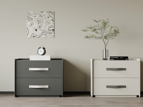 现代床头柜su模型