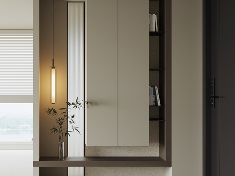 现代入户鞋柜su模型