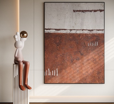 现代中古风装饰画su模型