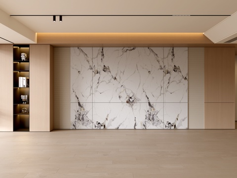 现代客厅 奶油客厅 沙发背景墙 客厅背景 奶油风背景墙su模型