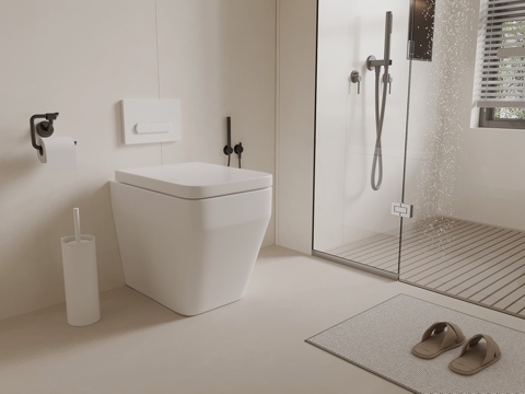 现代马桶 卫浴小件su模型