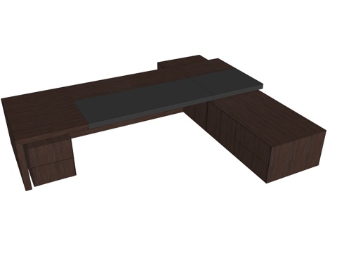班台桌 办公桌 老板办公桌su模型