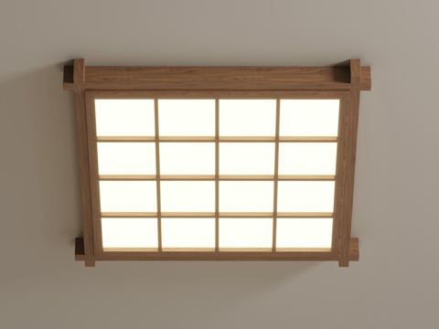 中古风吸顶灯 客厅吊灯su模型