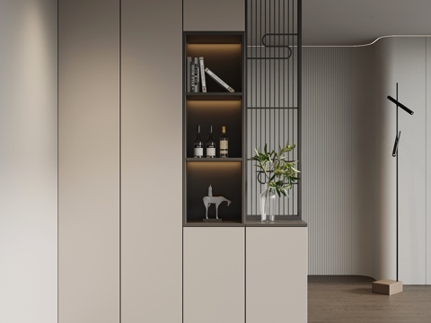 现代意式玄关柜 边柜su模型