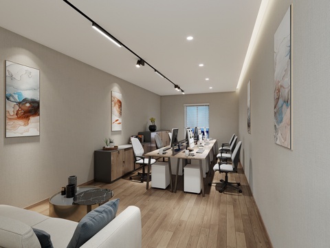  现代办公室 办公室3D模型3d模型 