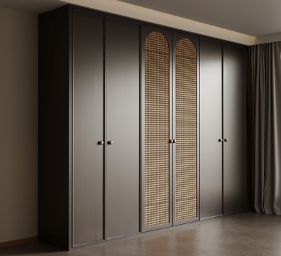 新中式衣柜su模型