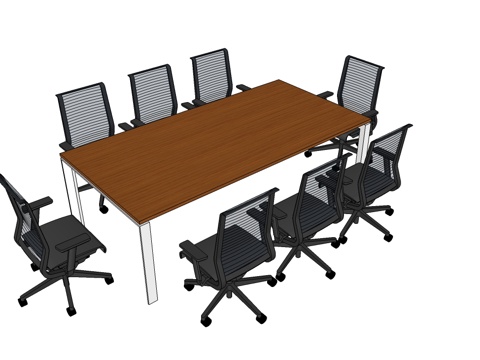 会议桌 办公家具su模型