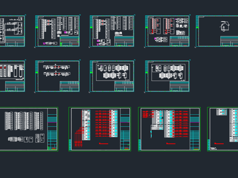 光伏安装电气竣工图 GPS及网络柜cad施工图